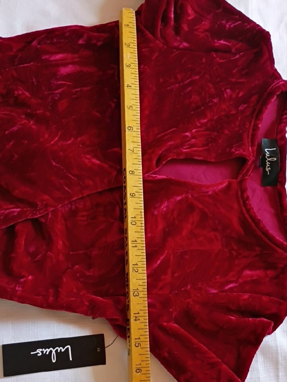 Lulu's Women's Wine Red Velvet Long Sleeve Gown Maxi Dress Size S - Picture 8 of 11